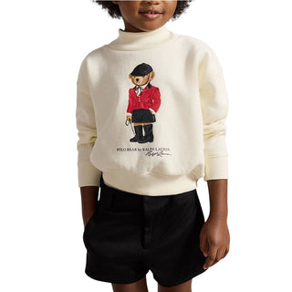 Polo Ralph Lauren Felpa Avorio Con Polo Bear 312B28482001 Per Bambina