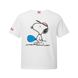 Mc2 Saint Barth T-shirt Bianca Portland Jr Con Snoopy Padel PRL0001/02648L Per Bambino
