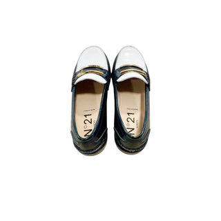 N21 Mocassini Con Placca Logo 79675 In Pelle Di Vitello