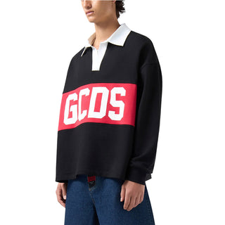 GCDS Felpa Polo Nera Con Logo Z0MLQD216F245/999R Per Uomo