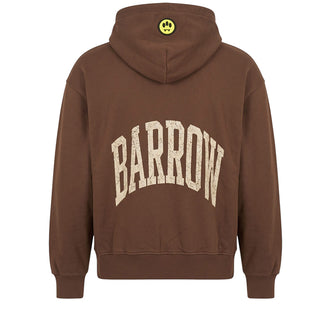Barrow Felpa Marrone Con Zip E Cappuccio F6BWUAZH031-1050