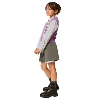 TWINSET Shorts Grigi Con Pieghe 262GJ2180 Per Bambina