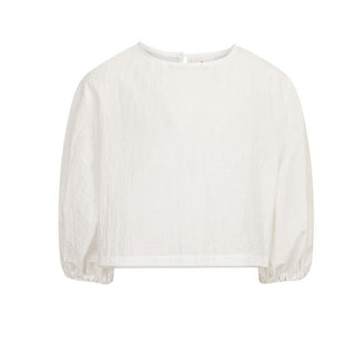 Simonetta Camicia bianca in cotone con logo SW5A03-P0517