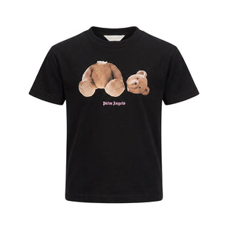 Palm Angels T-shirt Nera Con Teddy F6PAJGTH050/110 Per Bambina