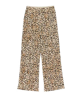 Lù:Lù Pantaloni jogger beige animalier da bambina LL3324