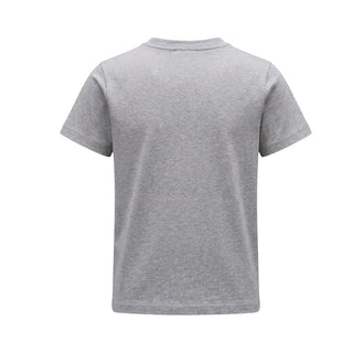 Moncler T-shirt Girocollo Grigia Con Logo L29548C00011-980 Per Bambino