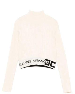 Elisabetta Franchi Maglia lupetto con logo EFMA152.C