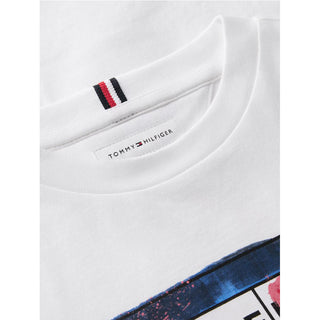 Tommy Hilfiger T-shirt Bianca Con Stampa KB0KB10769-YBR Per Neonato