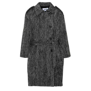 MSGM Cappotto Doppiopetto Grigio F6MSJGCO168/102 Per Bambina
