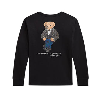 Polo Ralph Lauren T-shirt Nera Con Polo Bear 322B29159001 Per Bambino