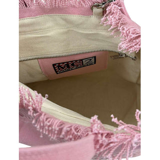 Mc2 Saint Barth Borsa Colette In Canvas Rosa Con Patch Logo COL0002/00652L