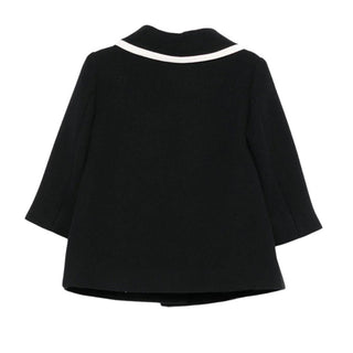 Elisabetta Franchi Cappotto nero in misto viscosa EGCT004.0
