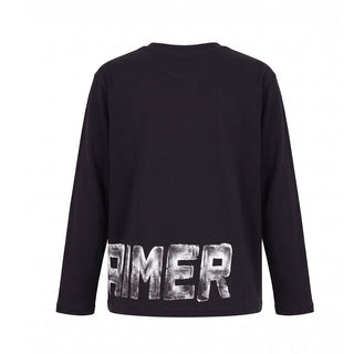 Disclaimer T-shirt Nera A Maniche Lunghe 26IDK59106N Per Bambini