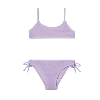 Mc2 Saint Barth Bikini Jaiden Lilla In Tessuto Crikle JAI0003/02926L Per Bambina