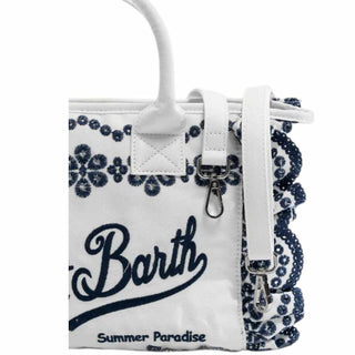 Mc2 Saint Barth Borsa Colette In Sangallo Bianco Con Volant COL0027/02534L