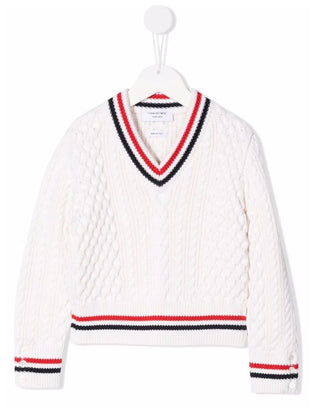 Thom Browne Maglia con scollo a V KKA006A