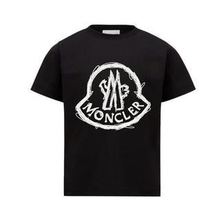 Moncler T-shirt A Maniche Corte Nera Con Logo K19548C00014-999
