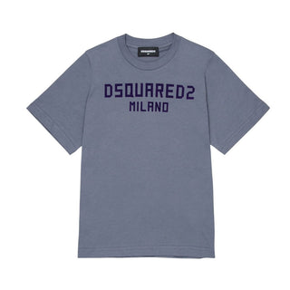 Dsquared2 T-shirt grigia a maniche corte con logo DQ3164-D0015-DQ903