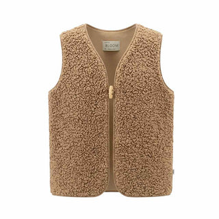 BLOOM Gilet In Pile Color Cammello 138902 Per Bambina