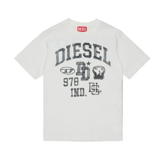 Diesel T-shirt Avorio A Maniche Corte J02993-KYA1Y-K141 Per Bambino