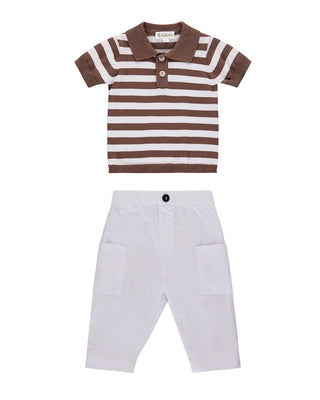 Lalalù Completo Pantaloni e Polo CTL04P In Cotone