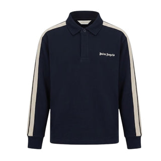 Palm Angels Polo Blu A Maniche Lunghe F6PAJBPO023/1528 Per Bambino
