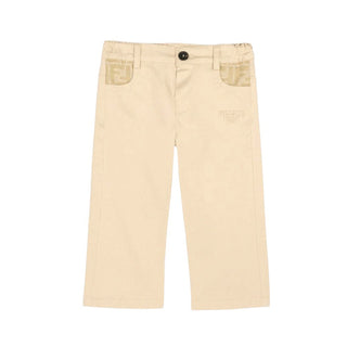 Fendi Pantaloni Dritti In Gabardine Da Neonato BMF264-AS5Y