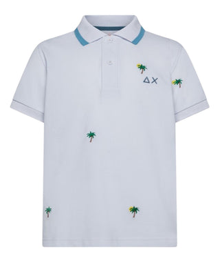 Sun68 Polo A Maniche Corte A35328 Con Ricami