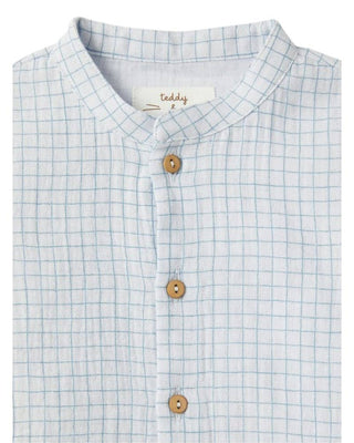Teddy & Minou Camicia a quadri in cotone da neonato I24CI001G0000