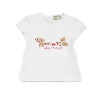 J.o Milano T-shirt Bianca Con Stampa Per Neonata 676D2