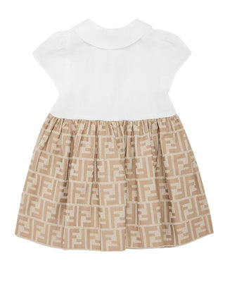 Fendi Vestina a maniche corte con logo jacquard FF BFB500-ALO6