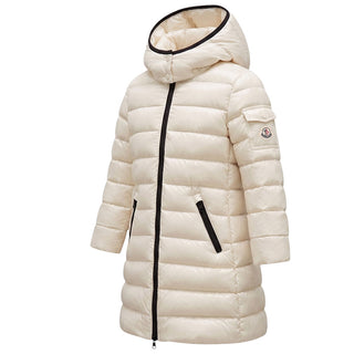 Moncler Piumino Lungo Beige Moka L29541C50110-265 Per Bambina