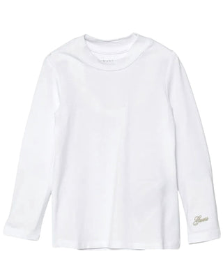 Guess T-shirt in jersey bianca a maniche lunghe K4BI08J1314J