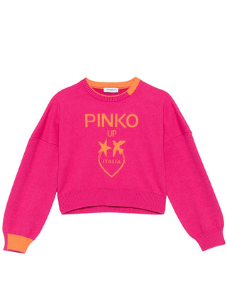 Pinko Maglia fucsia cropped con logo F4PIBGJP108