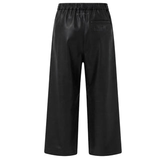 MM6 Maison Margiela Pantaloni Neri In Similpelle M60994-MM08L-M6900 Per Bambina