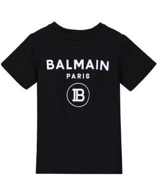 Balmain Crewneck T-shirt with front logo 6O8101