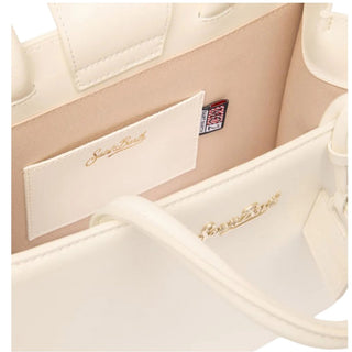 Mc2 Saint Barth Borsa Midi in pelle avorio SHBM0001-00499I