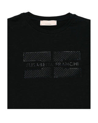 Elisabetta Franchi T-shirt girocollo con logo EFTS230