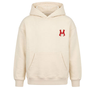 MSGM Felpa Avorio Con Cappuccio E Stampa F6MSJBHS275/013 Per Bambini