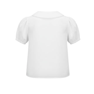 J.o Milano Camicia Bianca In Popeline Per Neonata 676D3