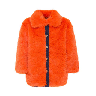 Ermanno Scervino Ecopelliccia arancione da ragazza SVGB002