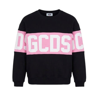 GCDS Felpa Girocollo Nera Con Logo Z0GJQE584F004/999P Per Bambina
