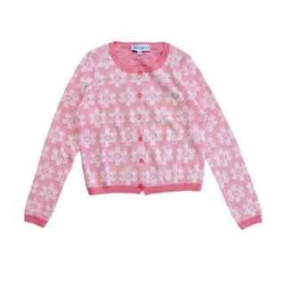 Simonetta Cardigan 1E9060-EB080 In Cotone Da Bambina