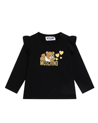 Moschino T-shirt a maniche lunghe con volant MDO00R