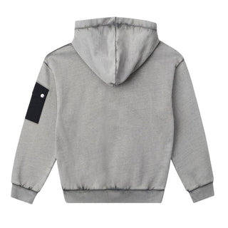 Iceberg Felpa grigia con cappuccio e logo ricamato da bambino MFICE6313BJ