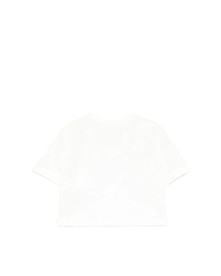 Elisabetta Franchi T-shirt cropped con logo EGTS093