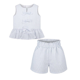Lalalù Completo A Righe In Cotone Per Bambina COML90RB