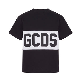 GCDS T-shirt Nera Con Stampa Z0UJQC585J105/999A Per Bambini