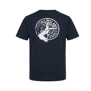 Stone Island T-shirt Blu Navy In Jersey Con Stampa L2S162100005/V0020 Per Bambino
