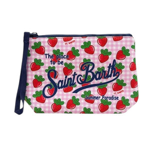 Mc2 Saint Barth Pochette Aline In Scuba Con Fantasia Vichy E Stampa Fragole ALIN001/00273L